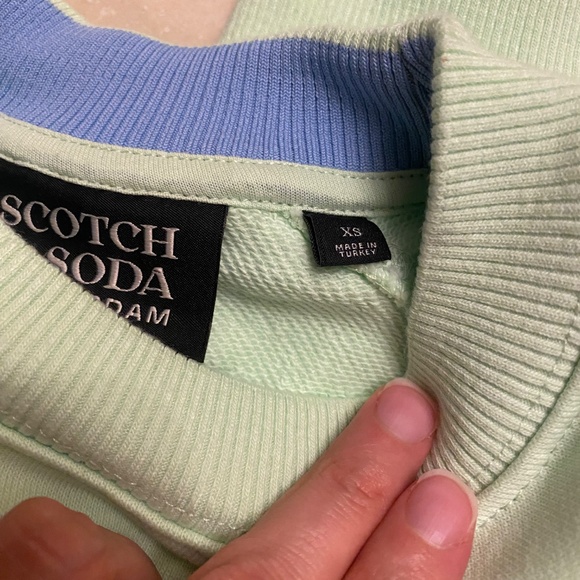 Scotch & Soda Men’s Mint Logo Crewneck Long Sleeves Sweatshirt Size XS RRP $118 - Picture 6 of 7